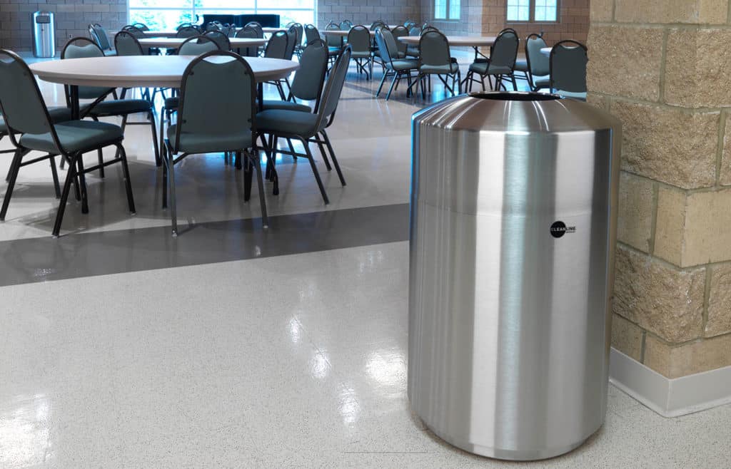 Commercial Stainless Steel Waste Receptacles